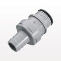 HFC12 Connector, Insert, Non-Valved, Barbed - Fits 1/2 inch ID Tubing (0.5 inch, 12.7 mm) - HFC22812