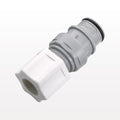 HFC12 Connector, Insert, Valved, JACO - Fits 3/8 inch OD Tubing (0.375 inch, 9.53 mm) - HFCD20612