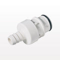 HFC35 Connector, Insert, Valved, Barbed - Fits 5/8 inch ID Tubing (0.625 inch, 15.88 mm) - HFCD221035