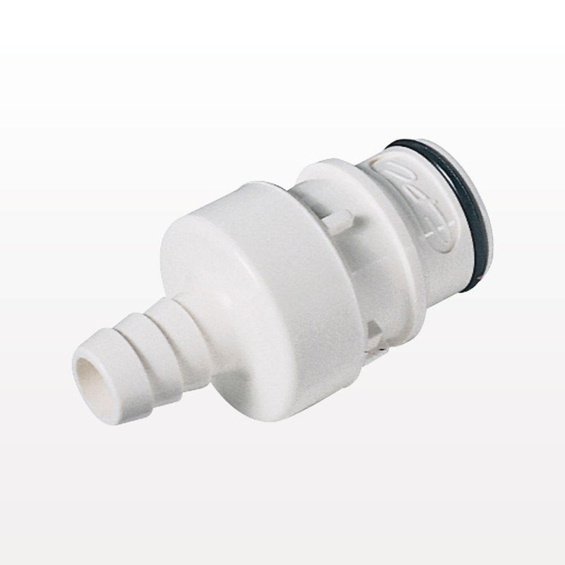 HFC35 Connector, Insert, Valved, Barbed - Fits 5/8 inch ID Tubing (0.625 inch, 15.88 mm) - HFCD221035
