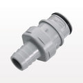 HFC12 Connector, Insert, Valved, Barbed - Fits 3/4 inch ID Tubing (0.75 inch, 19.05 mm) - HFCD221212