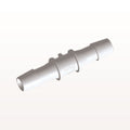 Straight Connector, Barbed, White, 100/Bag - Fits 3/8 inch ID Tubing (0.375 inch, 9.53 mm) - HS1230