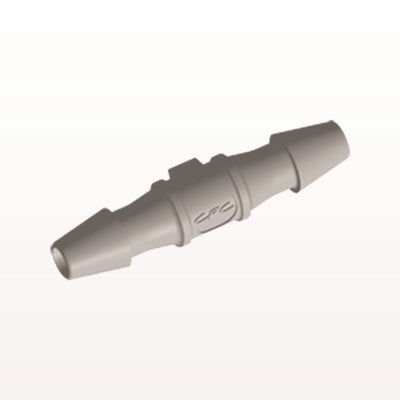Straight Connector, Barbed, Natural, 100/Bag - Fits 1/16 inch ID Tubing (0.063 inch, 1.59 mm) - HS2