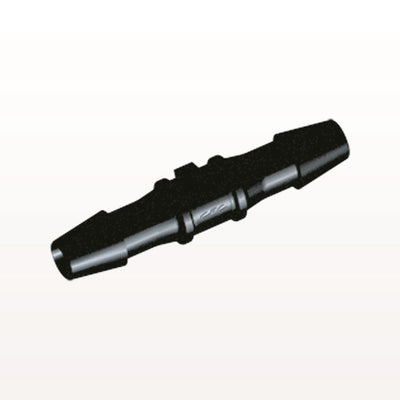 Straight Connector, Barbed, Black, 100/Bag - Fits 3/32 inch ID Tubing (0.094 inch, 2.38 mm) - HS331