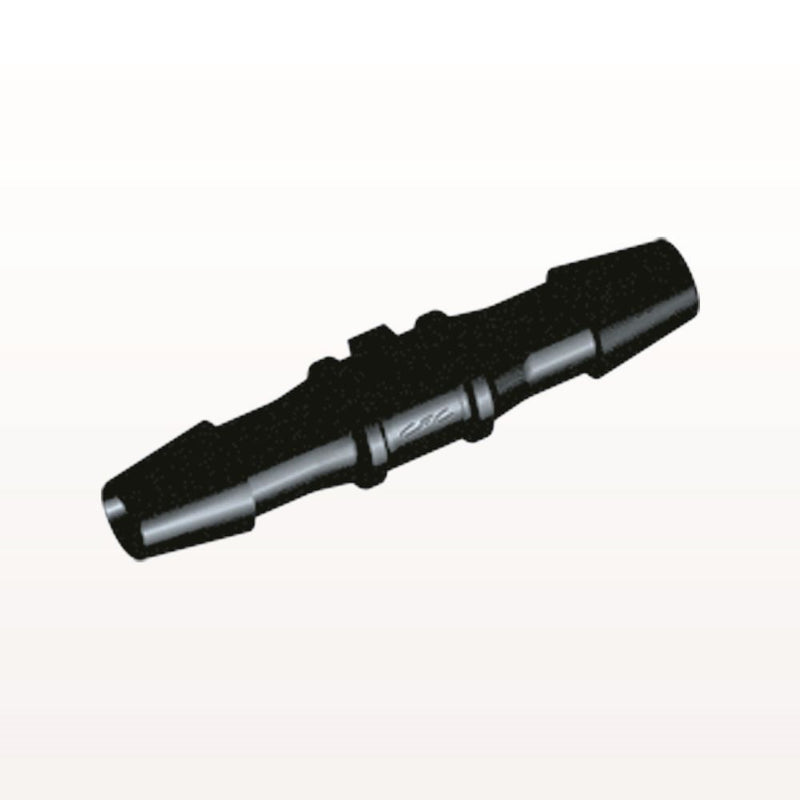 Straight Connector, Barbed, Black, 100/Bag - Fits 3/32 inch ID Tubing (0.094 inch, 2.38 mm) - HS331