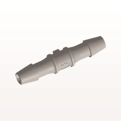 Straight Connector, Barbed, Natural, 100/Bag - Fits 3/32 inch ID Tubing (0.094 inch, 2.38 mm) - HS3