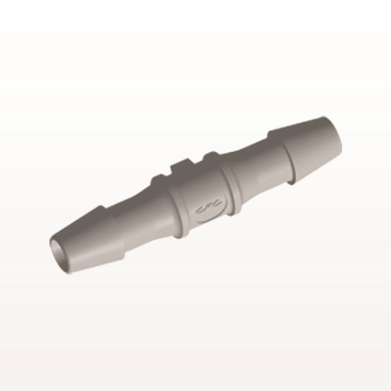 Straight Connector, Barbed, Natural, 100/Bag - Fits 3/32 inch ID Tubing (0.094 inch, 2.38 mm) - HS3