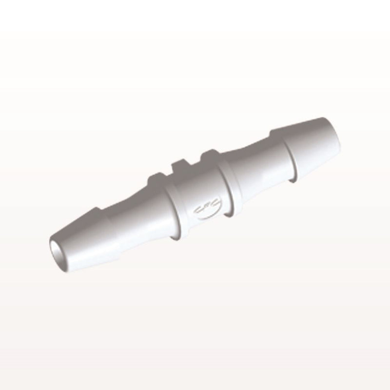 Straight Connector, Barbed, White, 100/Bag, - Fits 5/32 inch ID Tubing (0.156 inch, 3.97 mm) - HS530
