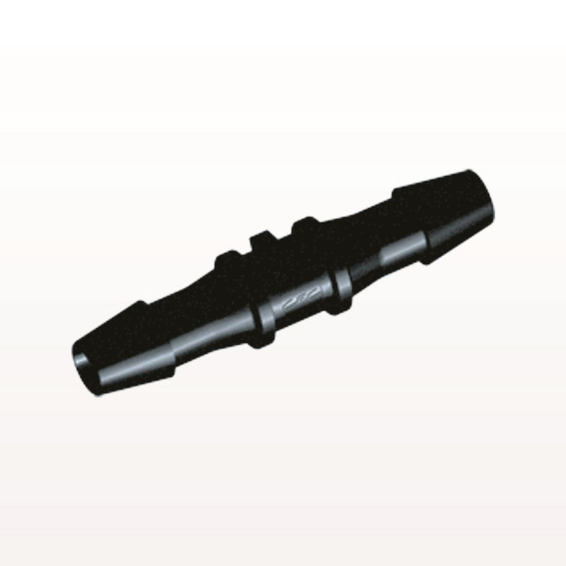 Straight Connector, Barbed, Black, 100/Bag - Fits 5/32 inch ID Tubing (0.156 inch, 3.97 mm) - HS531