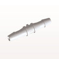 Straight Connector, Barbed, White, 100/Bag - Fits 1/4 inch ID Tubing (0.25 inch, 6.35 mm) - HS830