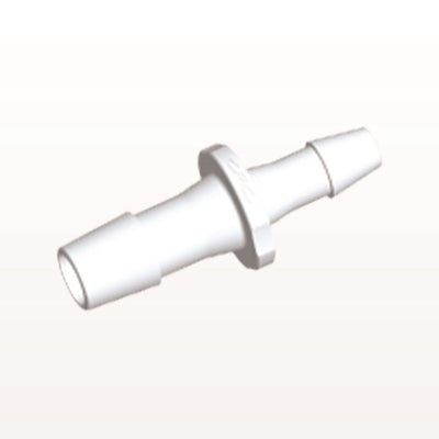 Straight Connector, Reducer, Barbed, White, 100/Bag - Fits 3/8 inch x 1/4 inch ID Tubing (0.375 inch x 0.25 inch, 9.53 mm x 6.35 mm) - HSR12830