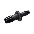 Straight Connector, Reducer, Barbed, Black, 100/Bag - Fits 3/8 inch x 1/4 inch ID Tubing (0.375 inch x 0.25 inch, 9.53 mm x 6.35 mm) - HSR12831