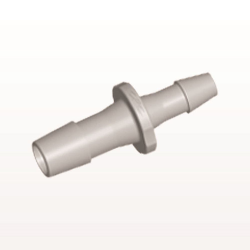 Straight Connector, Reducer, Barbed, Natural, 100/Bag - Fits 3/8 inch x 1/4 inch ID Tubing (0.375 inch x 0.25 inch, 9.53 mm x 6.35 mm) - HSR128