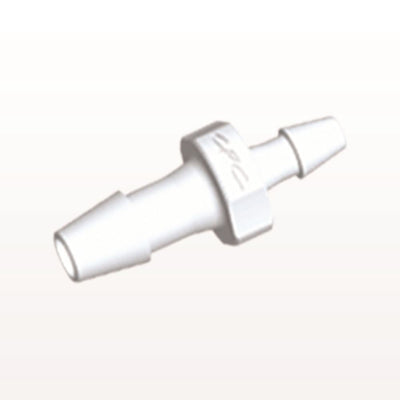 Straight Connector, Reducer, Barbed, White, 100/Bag - Fits 3/32 inch ID Tubing x 1/16 inch ID Tubing (0.093 inch x 0.063 inch, 2.4 mm x 1.59 mm) - HSR3230