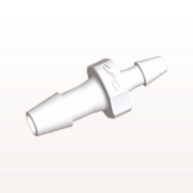 Straight Connector, Reducer, Barbed, White, 100/Bag - Fits 3/32 inch ID Tubing x 1/16 inch ID Tubing (0.093 inch x 0.063 inch, 2.4 mm x 1.59 mm) - HSR3230