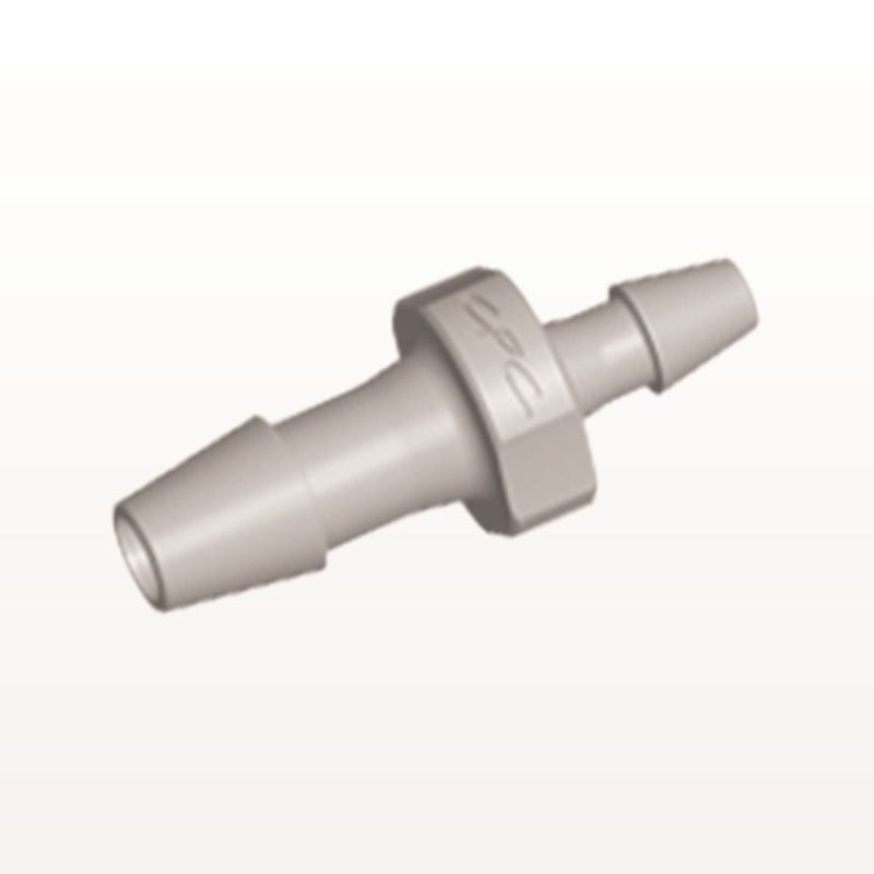 Straight Connector, Reducer, Barbed, Natural, 100/Bag - Fits 3/32 inch ID Tubing x 1/16 inch ID Tubing (0.093 inch x 0.063 inch, 2.4 mm x 1.59 mm) - HSR32