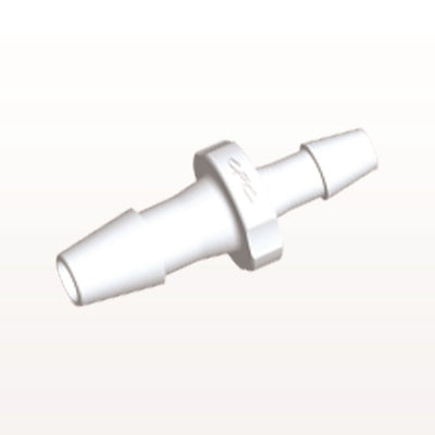 Straight Connector, Reducer, Barbed, White, 100/Bag - Fits 1/8 inch x 3/32 inch ID Tubing (0.125 inch x 0.094 inch, 3.2 mm x 2.38 mm) - HSR4330