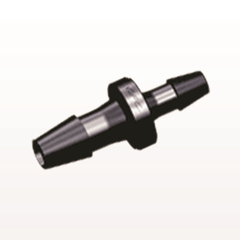 Straight Connector, Reducer, Barbed, Black, 100/Bag - Fits 1/8 inch x 3/32 inch ID Tubing (0.125 inch x 0.094 inch, 3.2 mm x 2.38 mm) - HSR4331