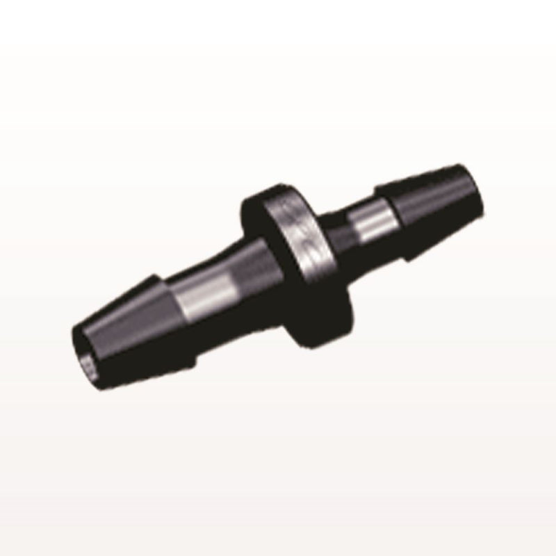 Straight Connector, Reducer, Barbed, Black, 100/Bag - Fits 5/32 inch x 1/8 inch ID Tubing (0.156 inch x 0.125 inch, 3.97 mm x 3.18 mm) - HSR5431