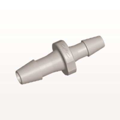 Straight Connector, Reducer, Barbed, Natural, 100/Bag - Fits 5/32 inch x 1/8 inch ID Tubing (0.156 inch x 0.125 inch, 3.97 mm x 3.18 mm) - HSR54