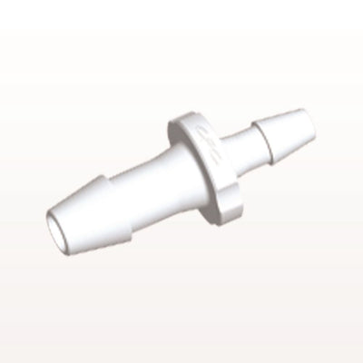 Straight Connector, Reducer, Barbed, White, 100/Bag - Fits 3/16 inch x 1/8 inch ID Tubing (0.188 inch x 0.125 inch, 4.76 mm x 3.18 mm) - HSR6430