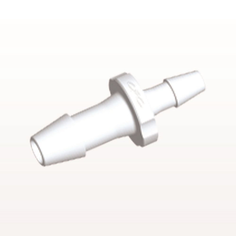 Straight Connector, Reducer, Barbed, White, 100/Bag - Fits 3/16 inch x 1/8 inch ID Tubing (0.188 inch x 0.125 inch, 4.76 mm x 3.18 mm) - HSR6430