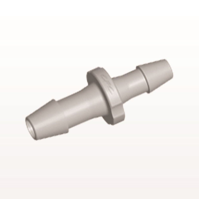 Straight Connector, Reducer, Barbed, Natural, 100/Bag - Fits 3/16 inch x 5/32 inch ID Tubing (0.188 inch x 0.156 inch, 4.76 mm x 3.97 mm) - HSR65
