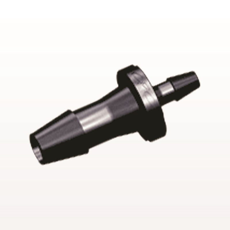 Straight Connector, Reducer, Barbed, Black, 100/Bag - Fits 1/4 inch x 1/8 inch ID Tubing (0.25 inch x 0.125 inch, 6.35 mm x 3.18 mm) - HSR8431