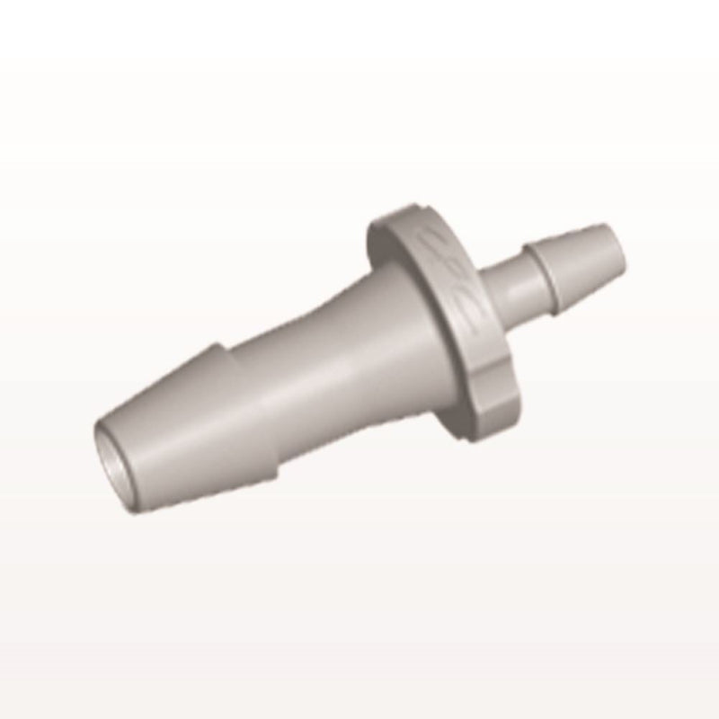Straight Connector, Reducer, Barbed, Natural, 100/Bag - Fits 1/4 inch x 1/8 inch ID Tubing (0.25 inch x 0.125 inch, 6.35 mm x 3.18 mm) - HSR84