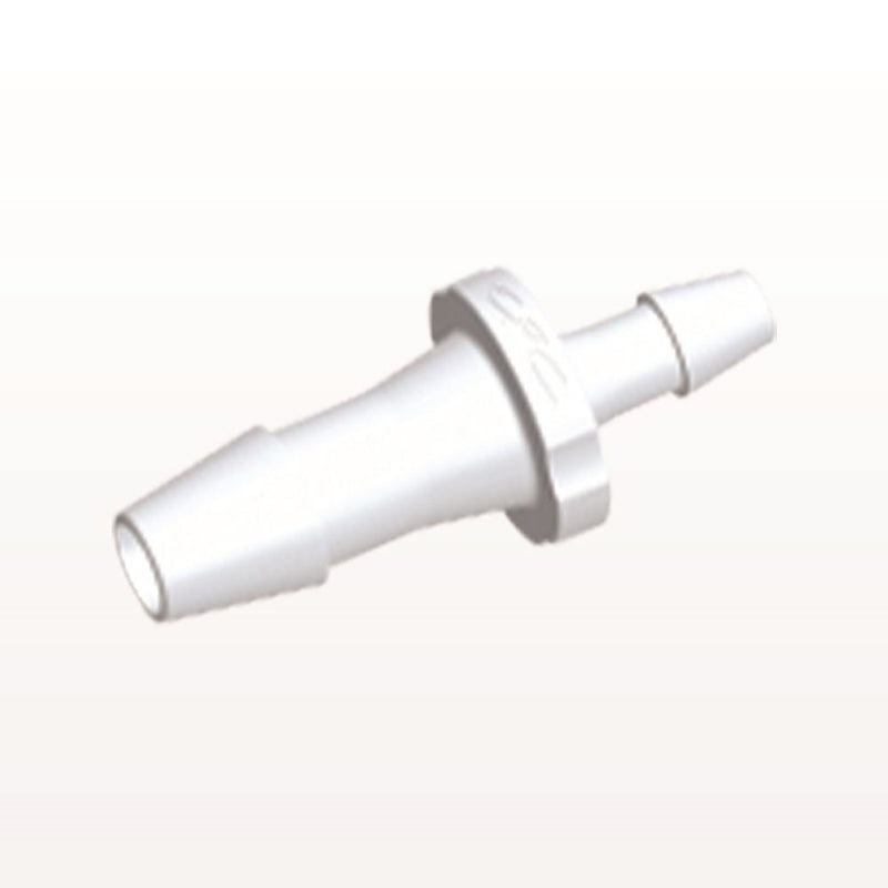 Straight Connector, Reducer, Barbed, White, 100/Bag - Fits 1/4 inch ID Tubing x 5/32 inch ID Tubing (0.25 inch x 0.156 inch, 6.35 mm x 3.97 mm) - HSR8530