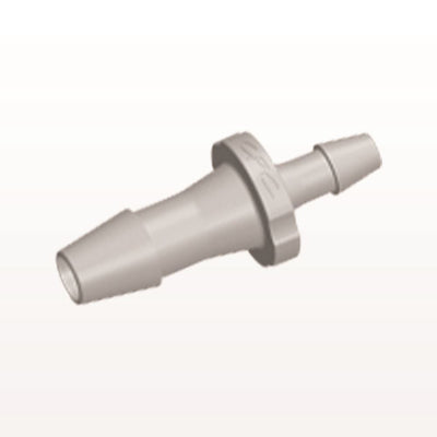 Straight Connector, Reducer, Barbed, Natural, 100/Bag - Fits 1/4 inch x 5/32 inch ID Tubing (0.25 inch x 0.156 inch, 6.35 mm x 3.97 mm) - HSR85