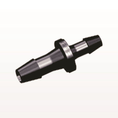 Straight Connector, Reducer, Barbed, Black, 100/Bag - Fits 1/4 inch x 3/16 inch ID Tubing (0.25 inch x 0.188 inch, 6.35 mm x 4.76 mm) - HSR8631