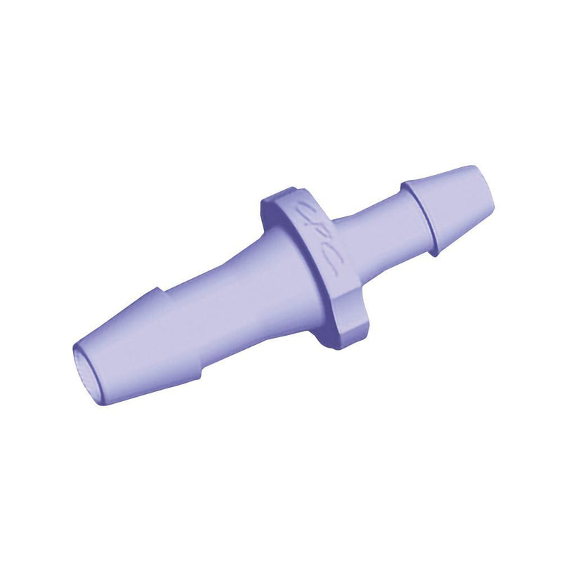 Straight Connector, Reducer, Barbed, Natural, 100/Bag - Fits 1/4 inch x 3/16 inch ID Tubing (0.25 inch x 0.188 inch, 6.35 mm x 4.76 mm) - HSR8691