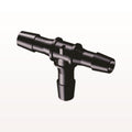 T Connector, Barbed, Black, 100/Bag - Fits 3/8 inch ID Tubing (0.375 inch, 9.53 mm) - HT1231