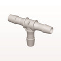 T Connector, Barbed, Natural, 100/Bag - Fits 3/8 inch ID Tubing (0.375 inch, 9.53 mm) - HT12