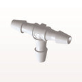 T Connector, Barbed, White, 100/Bag - Fits 1/16 inch ID Tubing (0.063 inch, 1.59 mm) - HT230