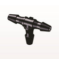 T Connector, Barbed, Black, 100/Bag - Fits 1/16 inch ID Tubing (0.063 inch, 1.59 mm) - HT231