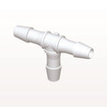 T Connector, Barbed, White, 100/Bag - Fits 3/32 inch ID Tubing (0.094 inch, 2.38 mm) - HT330