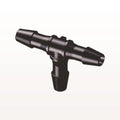 T Connector, Barbed, Black, 100/Bag - Fits 3/32 inch ID Tubing (0.094 inch, 2.38 mm) - HT331