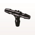 T Connector, Barbed, Black, 100/Bag - Fits 1/8 inch ID Tubing (0.125 inch, 3.18 mm) - HT431