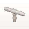 T Connector, Barbed, Natural, 100/Bag - Fits 1/8 inch ID Tubing (0.125 inch, 3.18 mm) - HT4