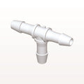T Connector, Barbed, White, 100/Bag - Fits 3/16 inch ID Tubing (0.188 inch, 4.76 mm) - HT630