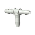 T Connector, Barbed, Natural, 100/Bag - Fits 7/32 inch ID Tubing (0.219 inch, 5.55 mm) - HT7