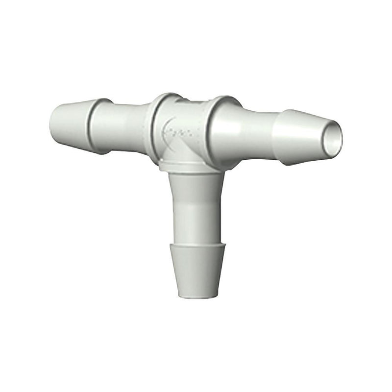T Connector, Barbed, Natural, 100/Bag - Fits 7/32 inch ID Tubing (0.219 inch, 5.55 mm) - HT7
