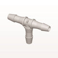 T Connector, Barbed, Natural, 100/Bag - Fits 1/4 inch ID Tubing (0.25 inch, 6.35 mm) - HT8