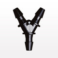 Y Connector, Barbed, Black, 100/Bag - Fits 1/16 inch ID Tubing (0.063 inch, 1.59 mm) - HY231