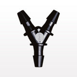 Y Connector, Barbed, Black, 100/Bag - Fits 1/16 inch ID Tubing (0.063 inch, 1.59 mm) - HY231