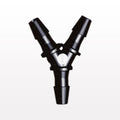 Y Connector, Barbed, Black, 100/Bag - Fits 1/8 inch ID Tubing (0.125 inch, 3.18 mm) - HY431