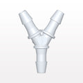 Y Connector, Barbed, White, 100/Bag - Fits 5/32 inch ID Tubing (0.156 inch, 3.97 mm) - HY530