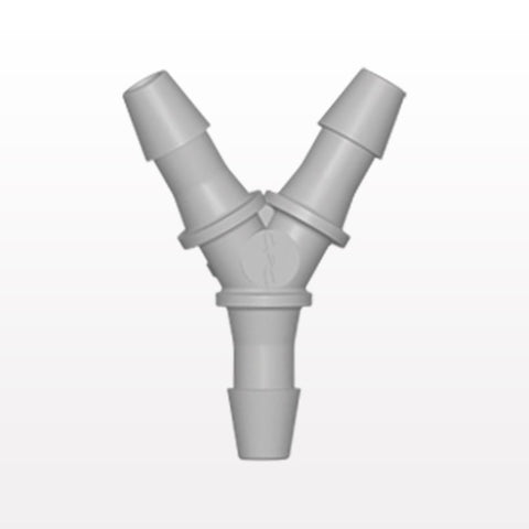 Y Connector, Barbed, Natural, 100/Bag - Fits 5/32 inch ID Tubing (0.156 inch, 3.97 mm) - HY5
